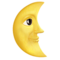 Last Quarter Moon With Face emoji on Apple